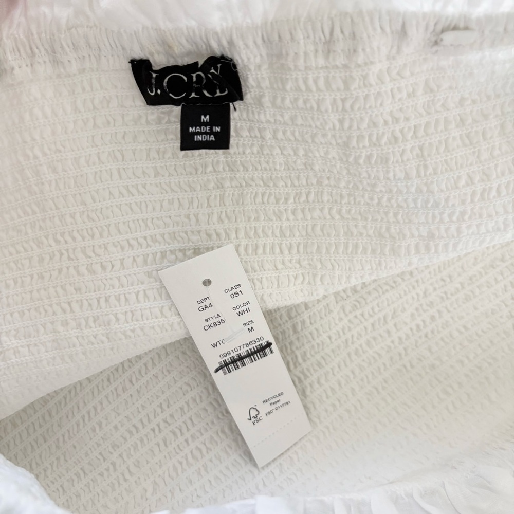 NWT J. Crew Ravenna Dress Maxi Ramie White - Picture 4 of 8